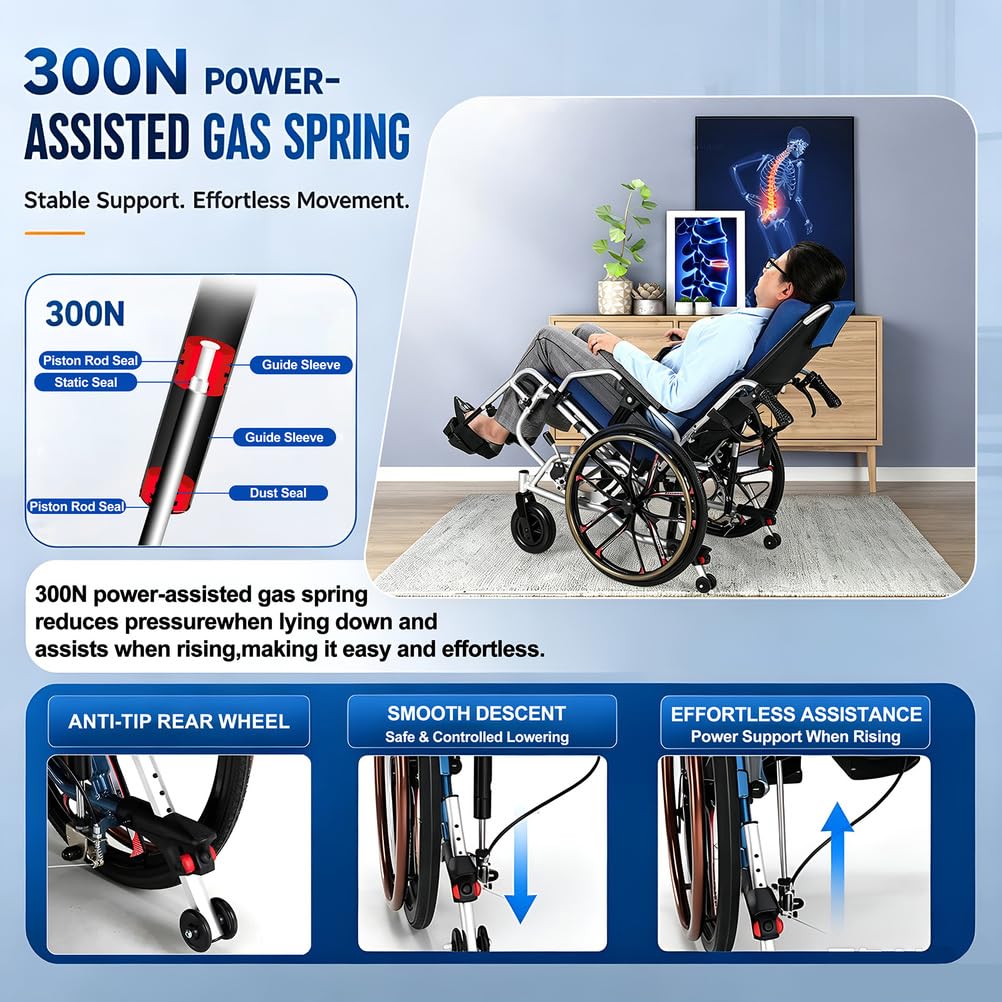 Reclining Wheelchairs with Elevating Leg Rests W785