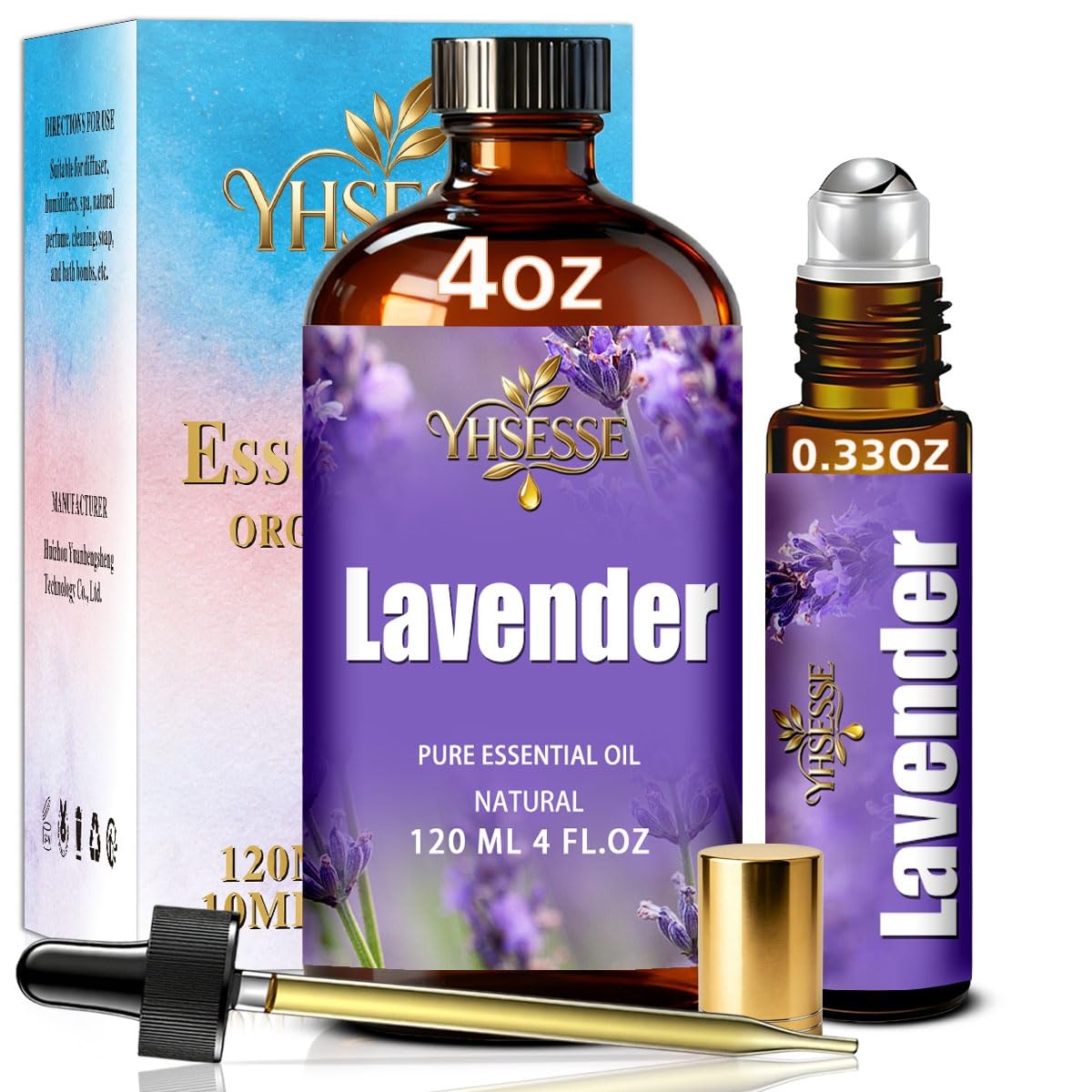 Peppermint and Lavender Essential Oil 4 Fl Oz L48103