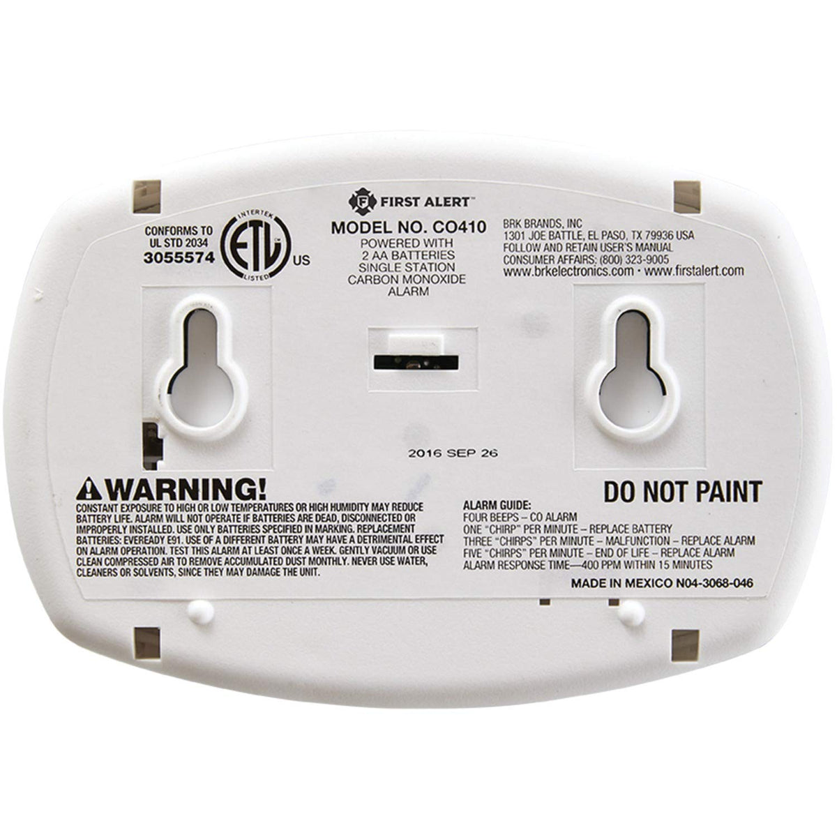 Carbon Monoxide Detector X7584