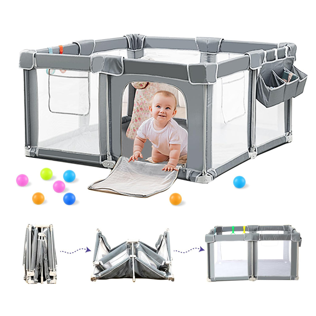 Foldable Baby Playpen with Mat T7089