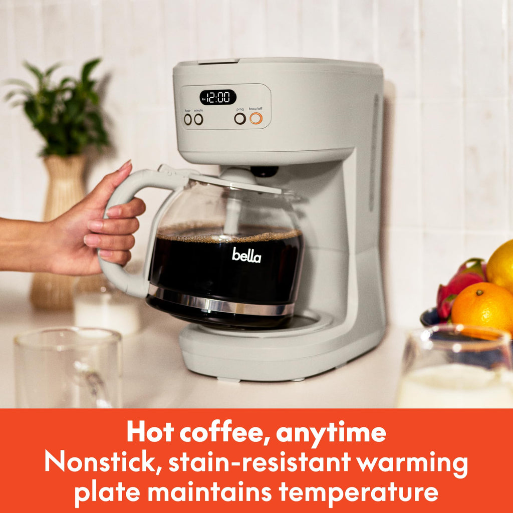12-Cup Programmable Coffee Maker with Glass Carafe D462413