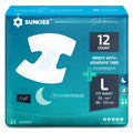 Adult Diapers with Tabs, L, 12 Count T4734