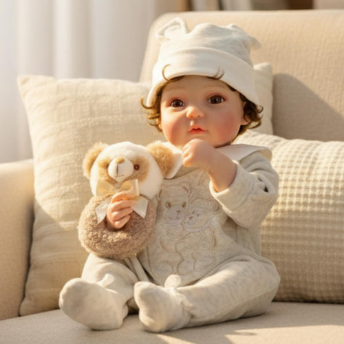 20-Inch Realistic Reborn Baby Doll with Hand-Rooted Hair M723
