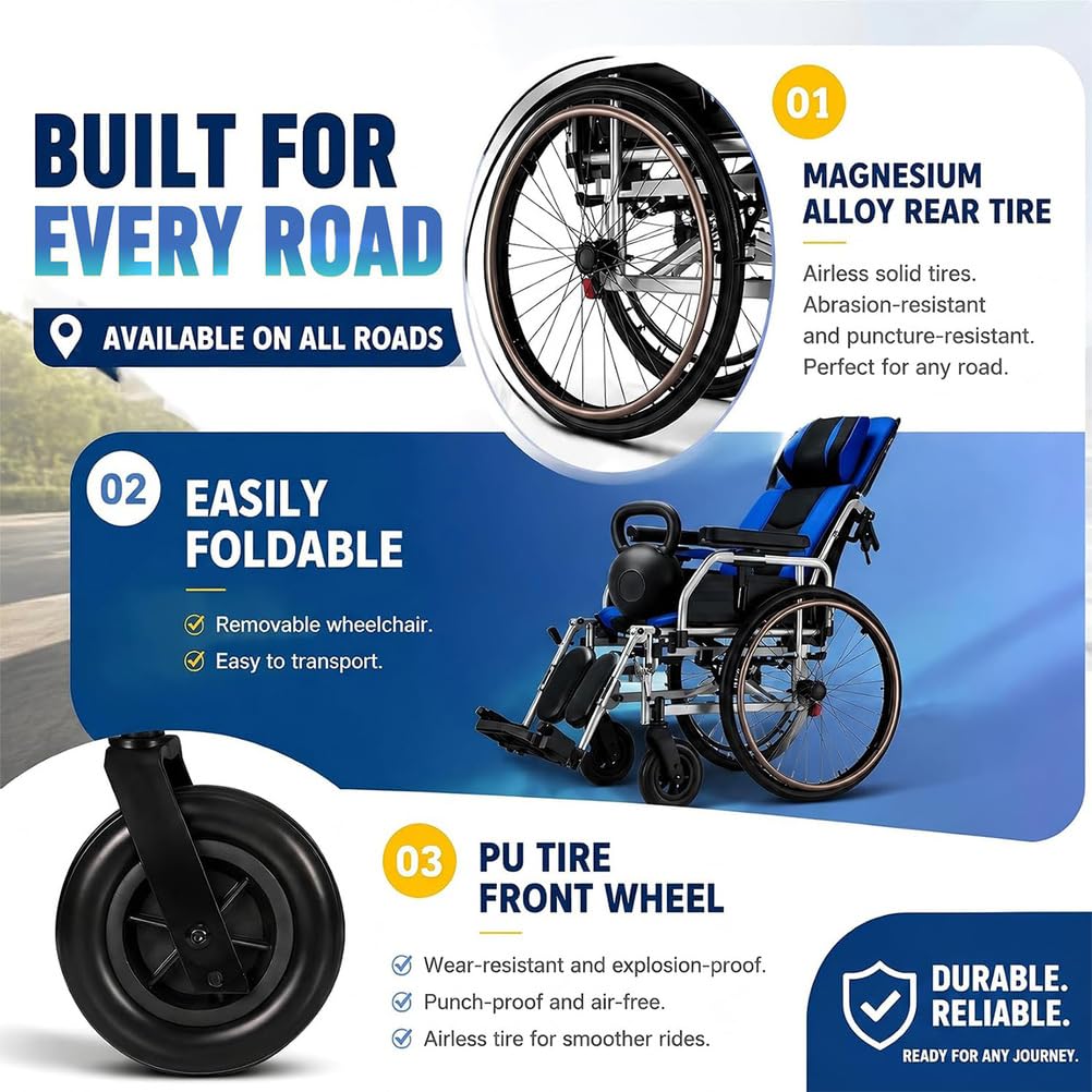 Reclining Wheelchairs with Elevating Leg Rests W785