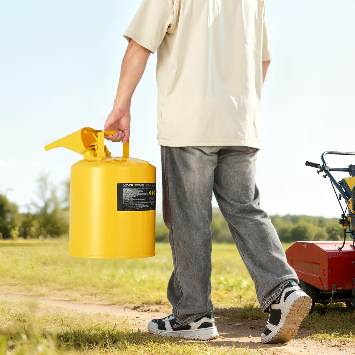 5 Gallon Type I Yellow Metal Container with Flame Arrester H47678