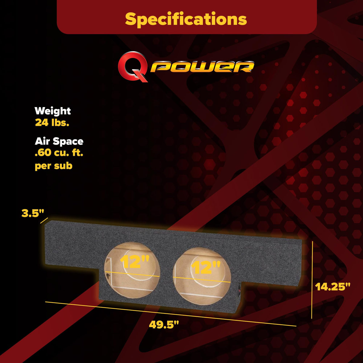 Dual 12in Subwoofer Enclosure Y352393