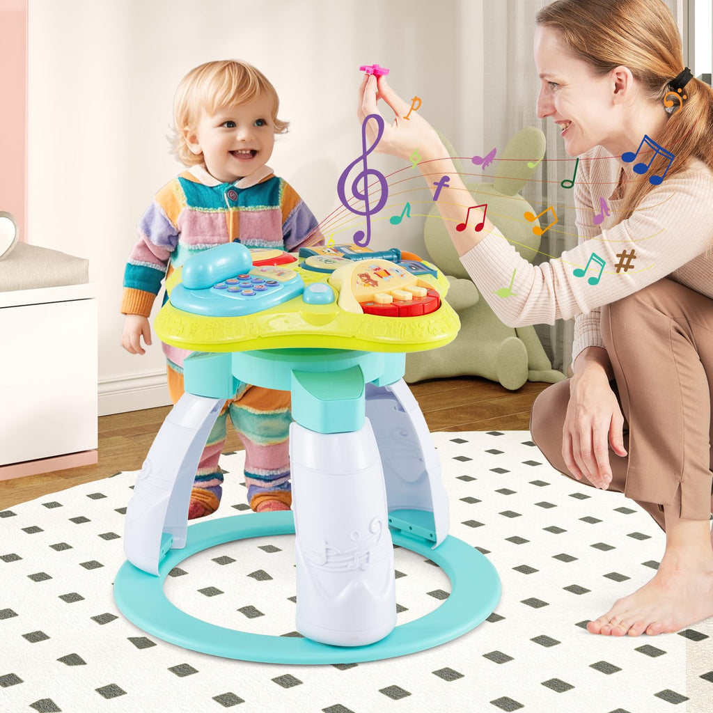 3 in 1 Baby Activity Center Walker with Play Table Green X48451