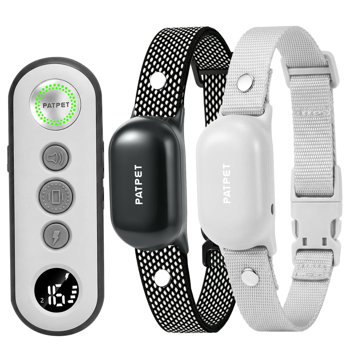 Rechargeable IPX7 Waterproof Dog Training Collar with Remote for 2 Dogs V1550
