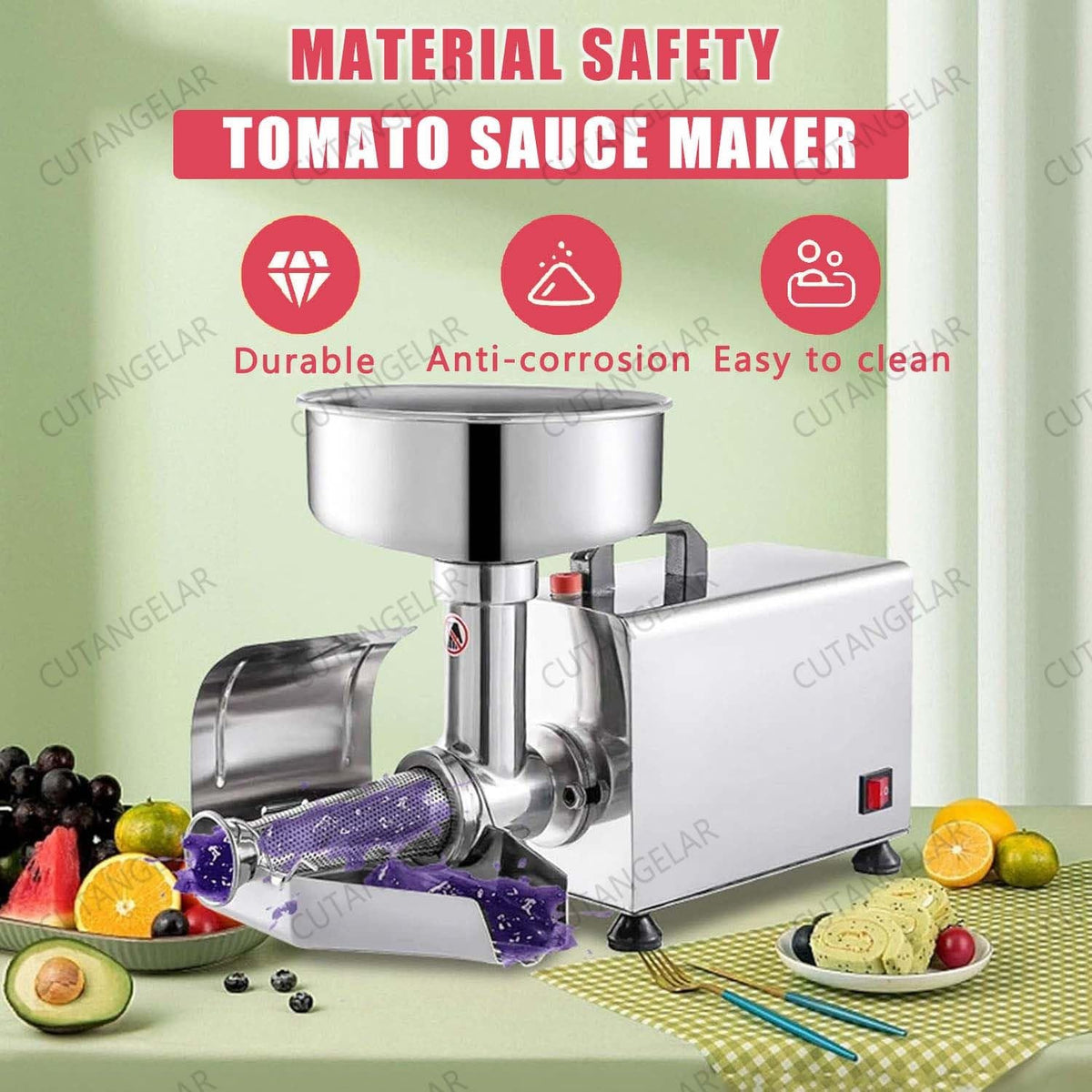Commercial Grade Electric Sauce Machine 450W with Large Hopper U74696