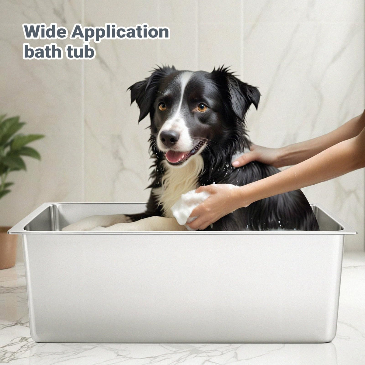 XL Stainless Steel High Sided Cat Litter Box K183