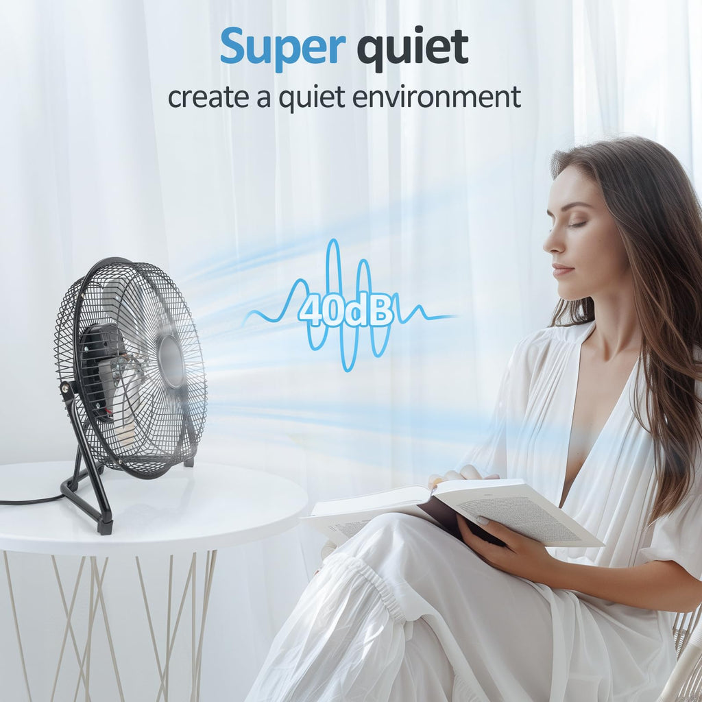 9 Inch Portable Metal Floor Fan N1374