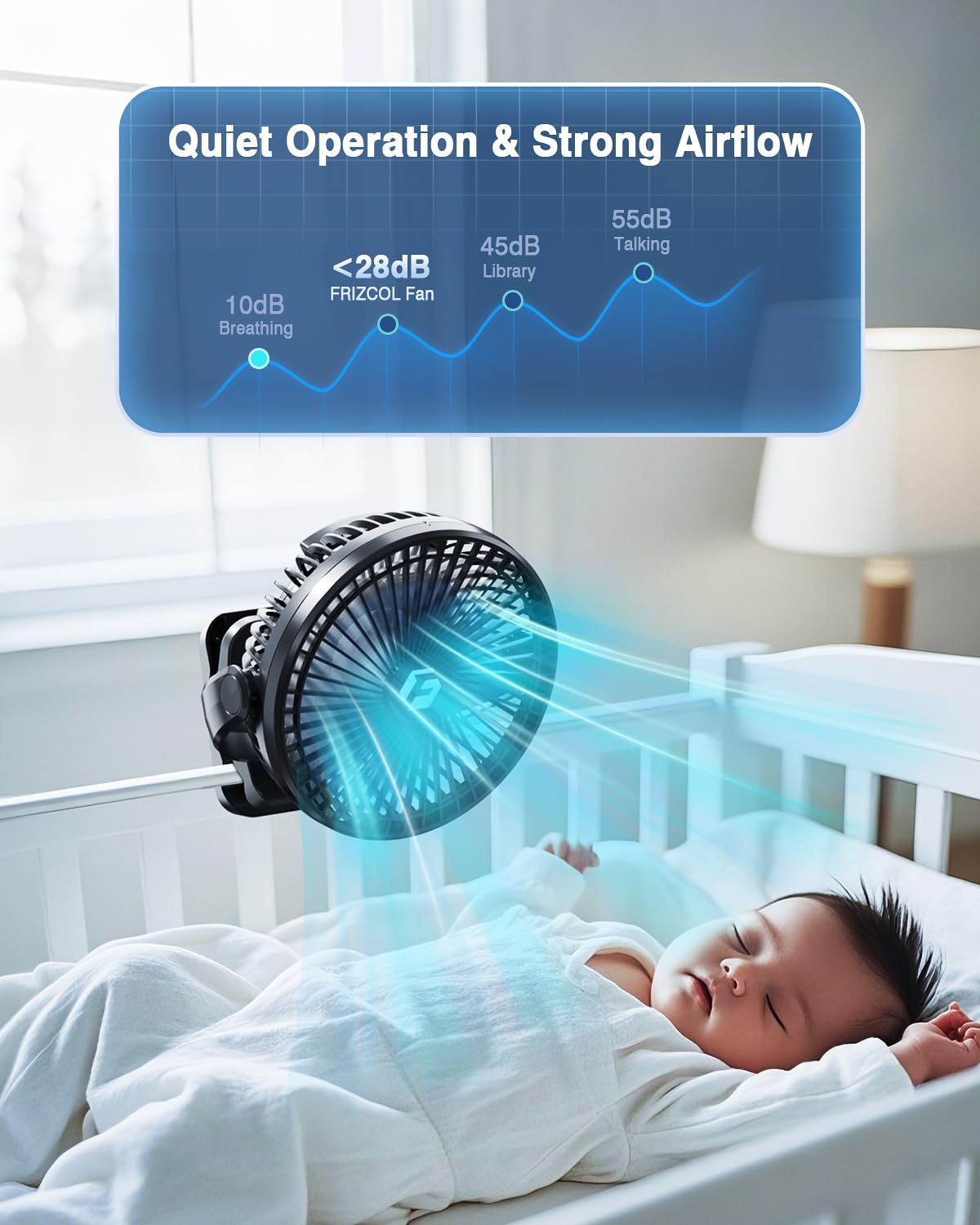 8" Clip On Fan with Lights U629