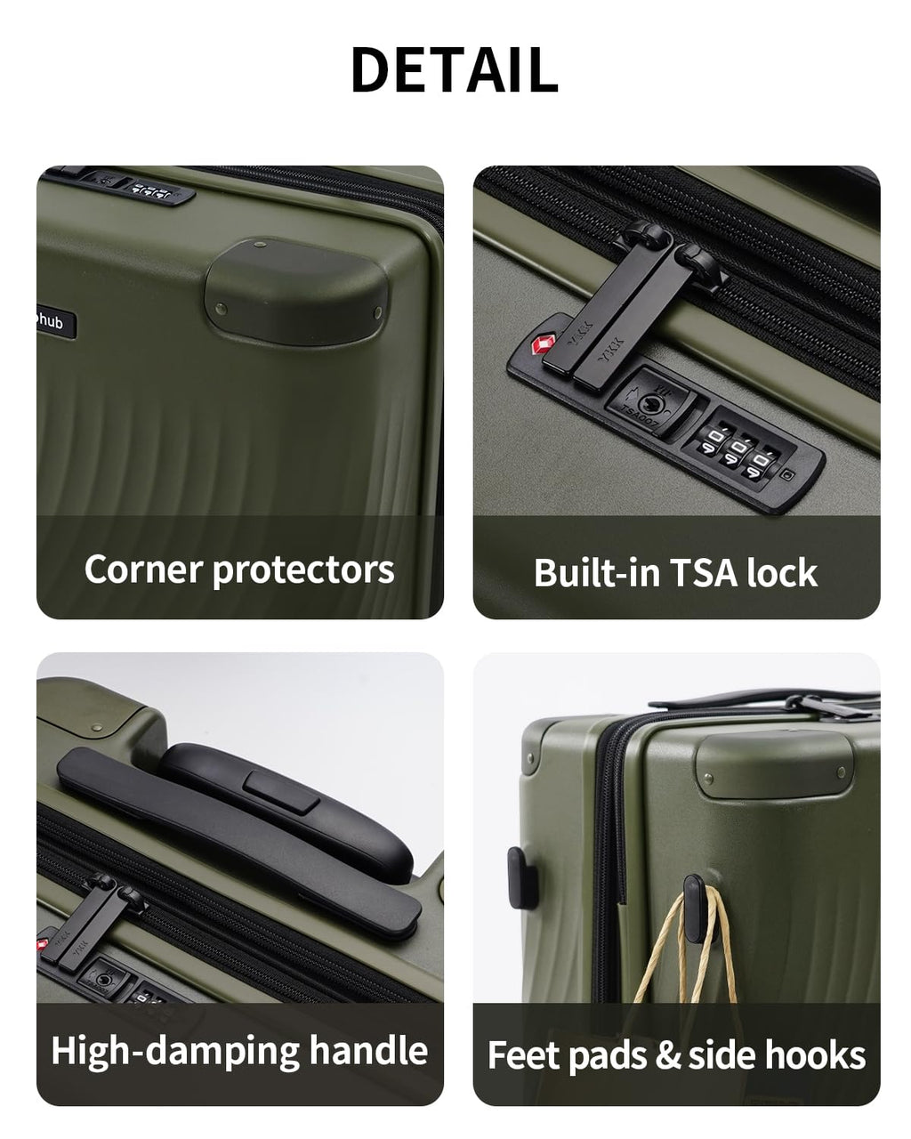 Hardside Expandable Carry On Luggage 20" Green M896747