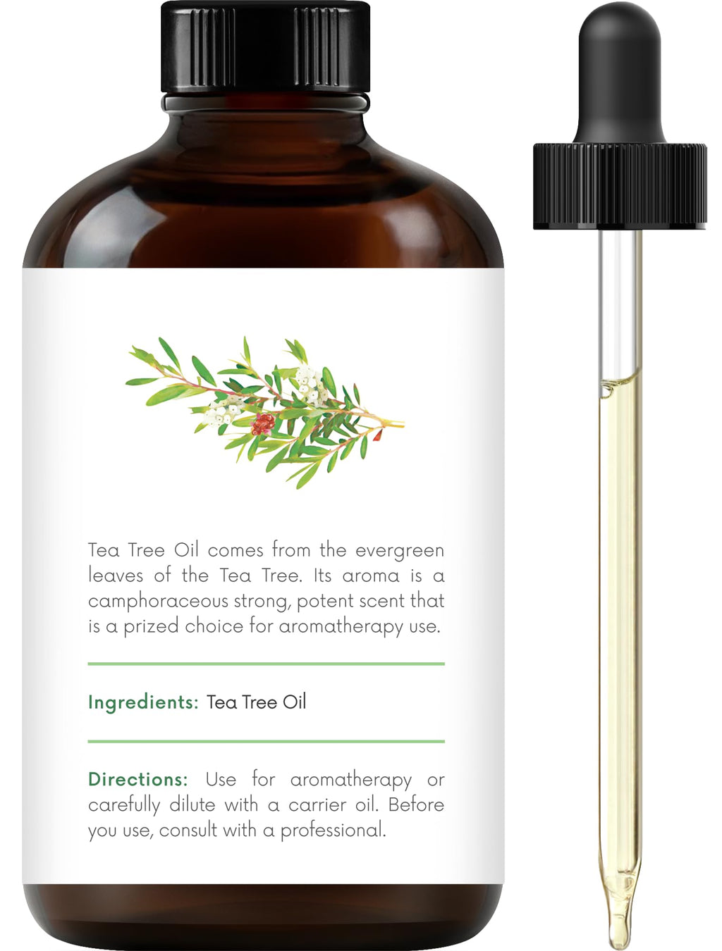 Eucalyptus Tea Tree and Lavender Essential Oil Set 4 Fl. Oz P487