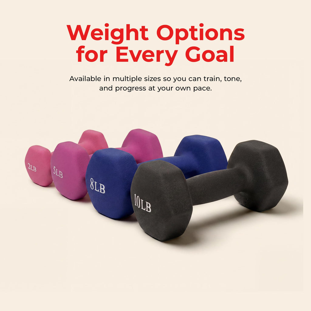 Neoprene Hex Dumbbell 2-10 lb Pair A259