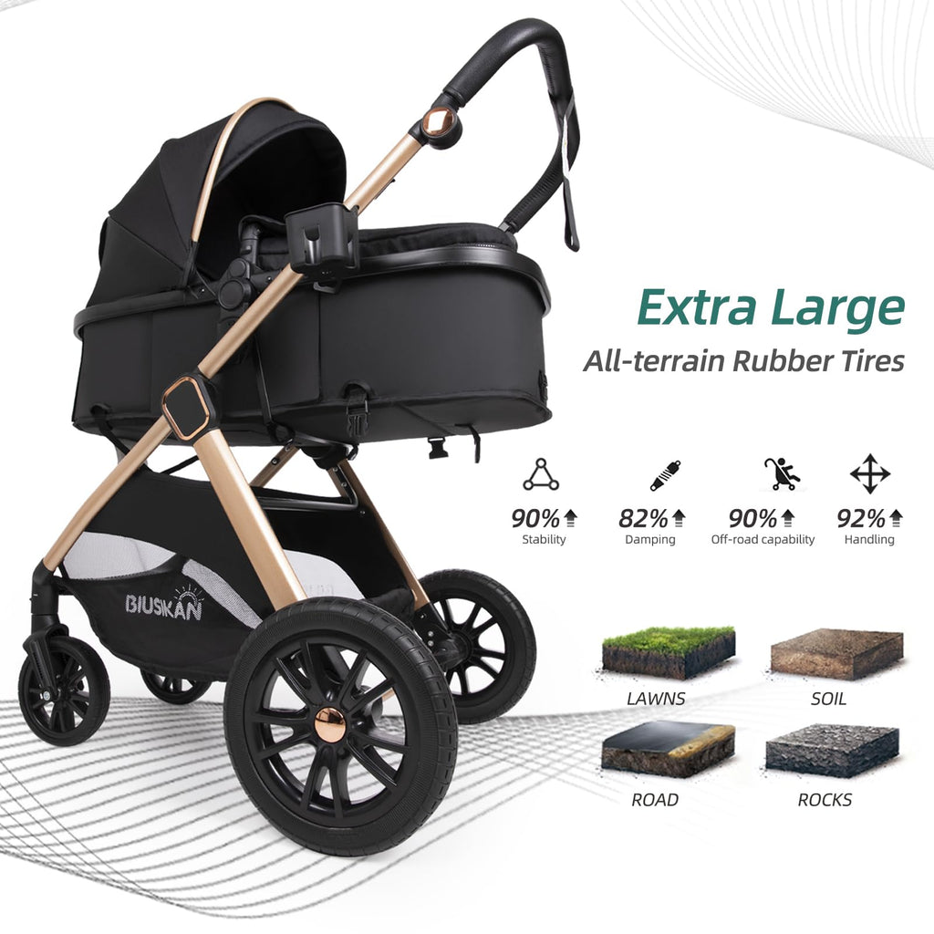 6-in-1 Convertible Baby Stroller with Bassinet O1846