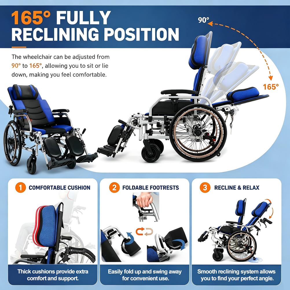 Reclining Wheelchairs with Elevating Leg Rests W785
