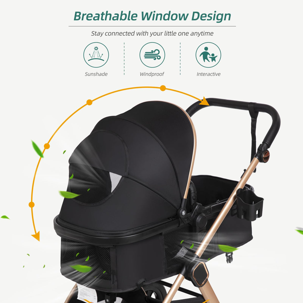 6-in-1 Convertible Baby Stroller with Bassinet O1846