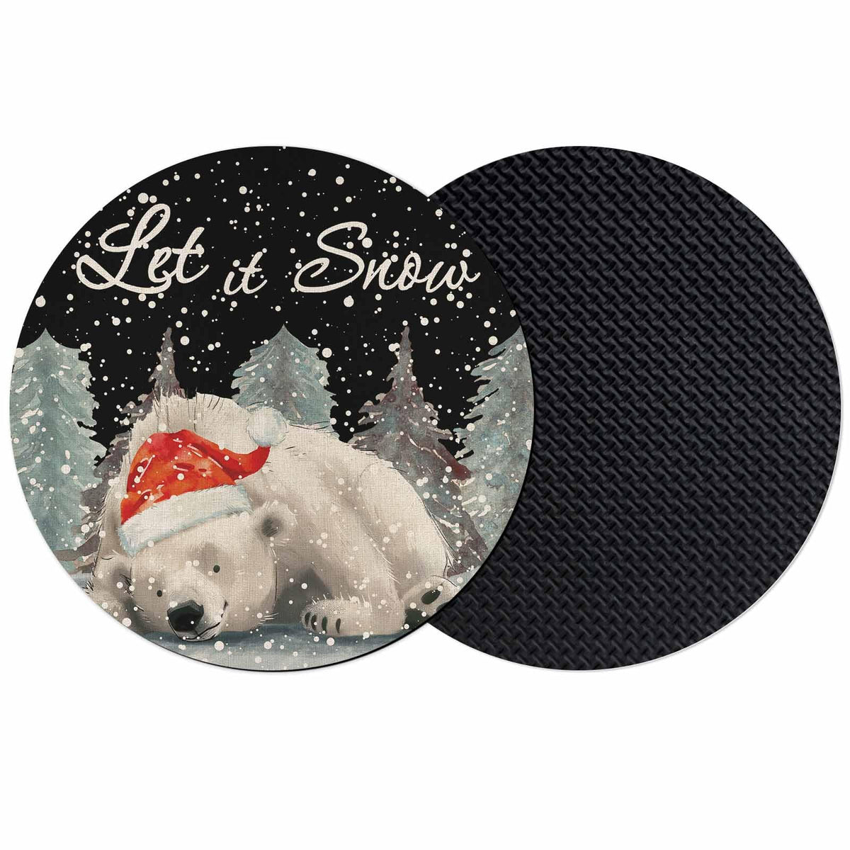 Black Silicone Coasters Set of 2 Z3892