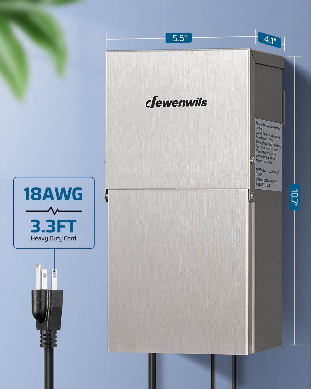 200W Low Voltage Landscape Transformer F914560