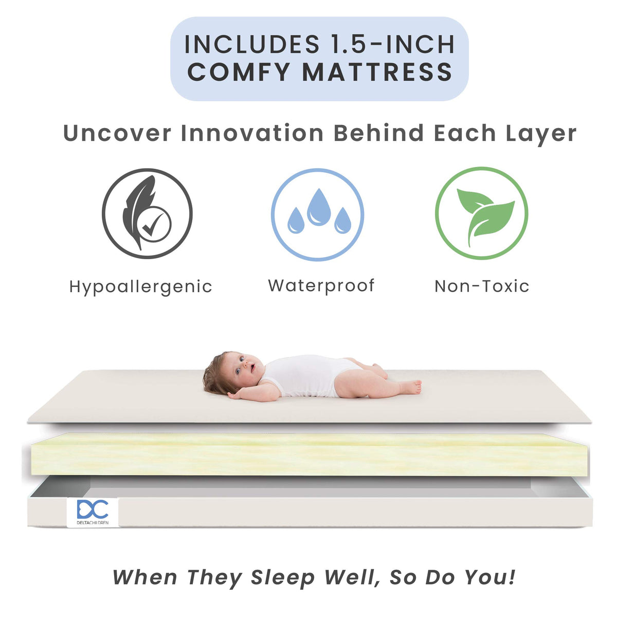 Folding Portable Mini Baby Crib with Mattress G1696