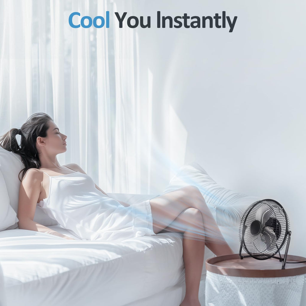 9 Inch Portable Metal Floor Fan N1374