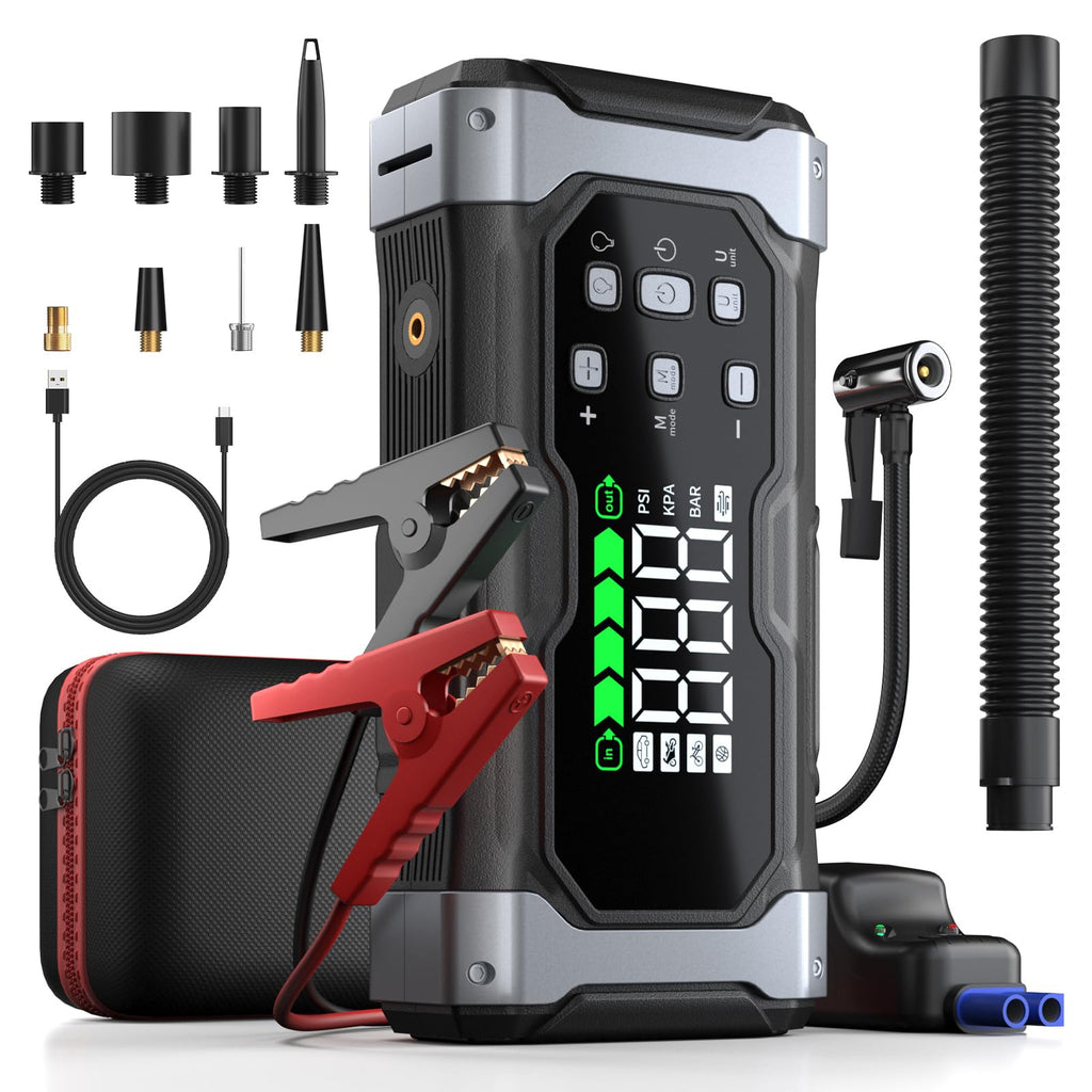 12V Portable Car Jump Starter with 150PSI Air Compressor Q349001
