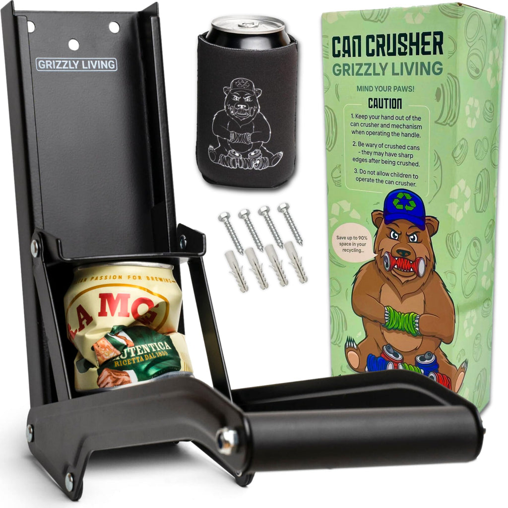 Heavy Duty Wall Mounted Can Crusher for 12-16oz Cans K121149