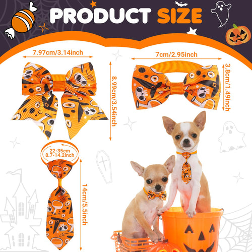 100 Pcs Dog Bow Ties Collar Set E9001