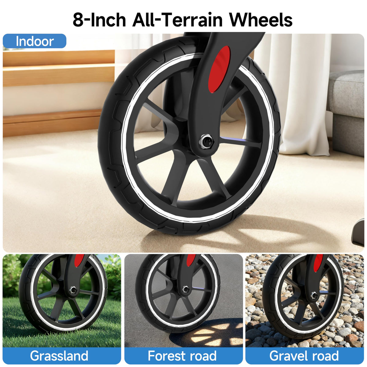 Red Foldable Lightweight Aluminum Rollator Walker with Seat and Brakes T696576