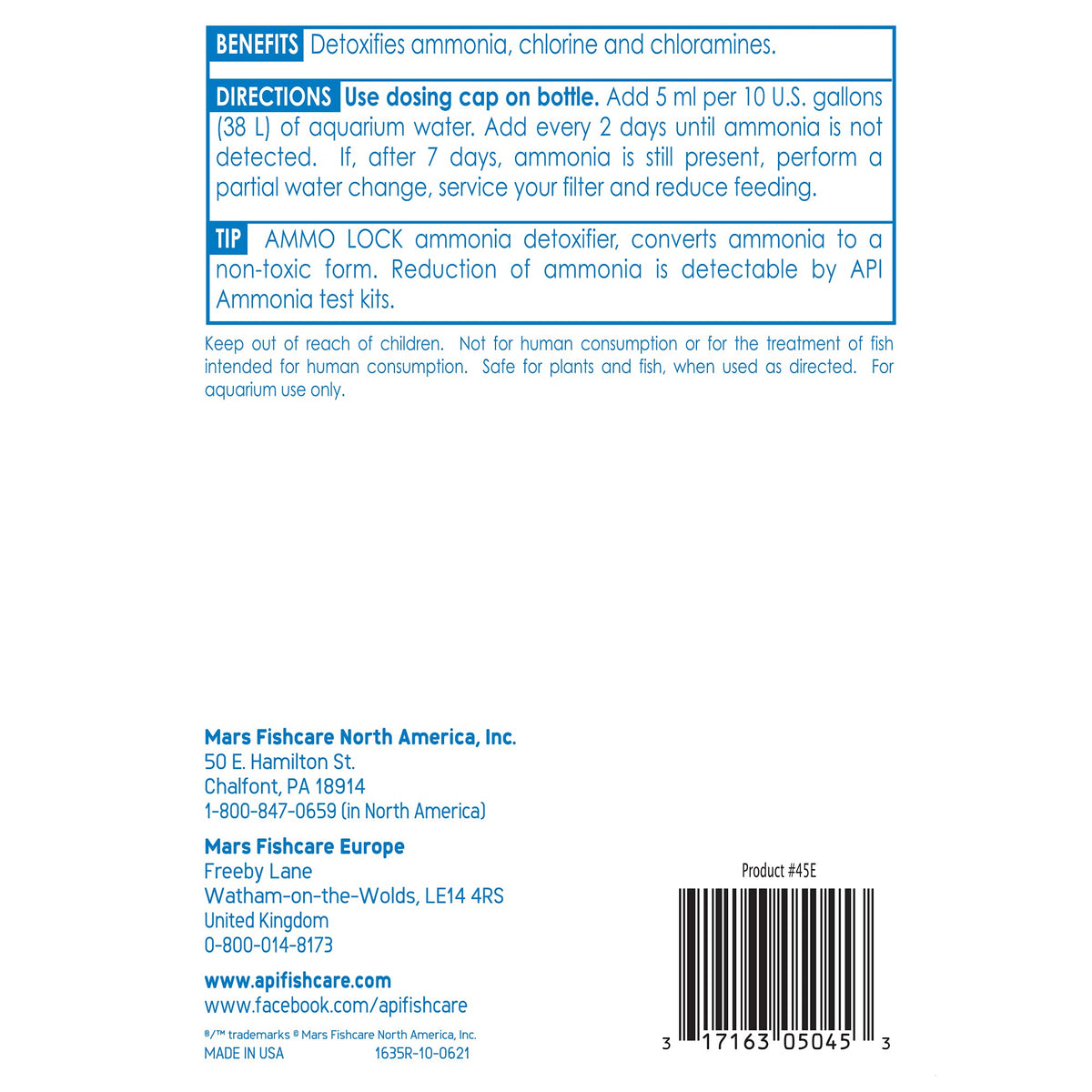 Aquarium Ammonia Detoxifier 16-Ounce Bottle Q31512