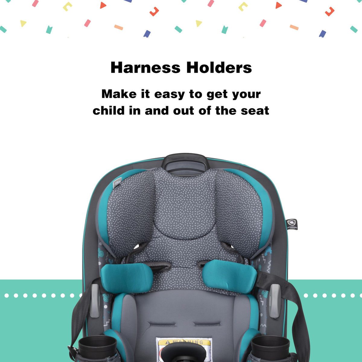 Convertible Car Seat, Rear Facing 5-40 pounds, Forward Facing 30-65 pounds, Booster 40-100 lbs Q45060