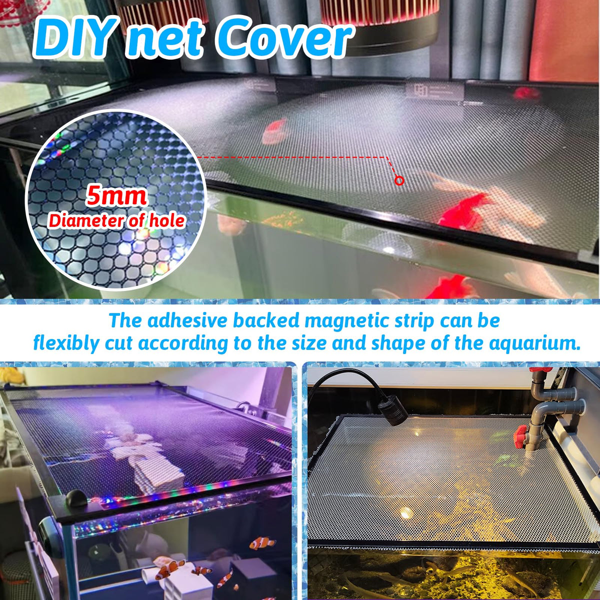 7.5 FT Aquarium Anti-Jumping Net Cover N992726