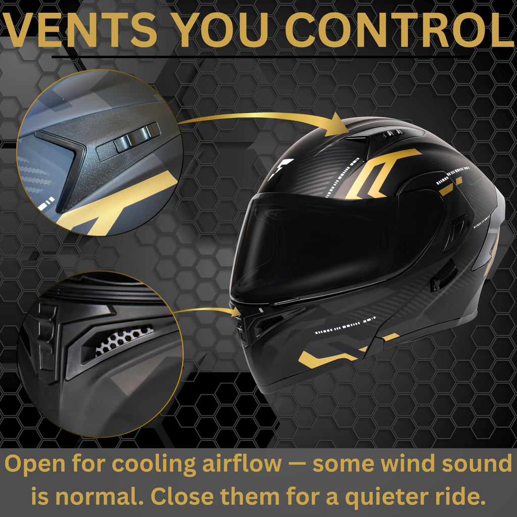 Modular Motorcycle Helmet DOT Approved Flip Up Dual Visor S918