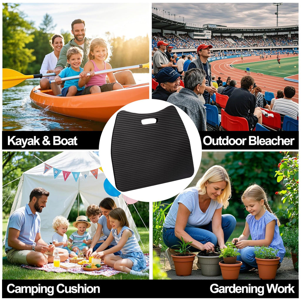 4 Pack Waterproof Portable Foam Stadium Seat Cushion with Handle A90459