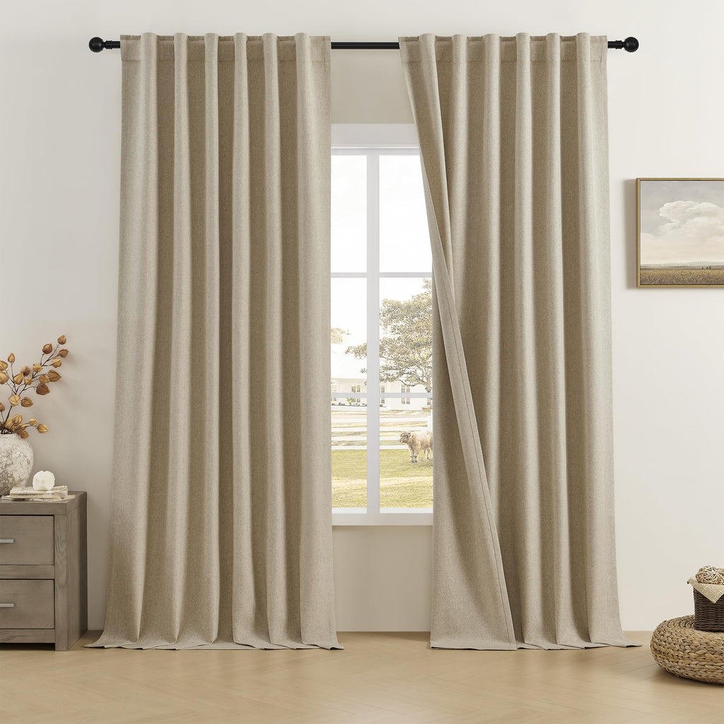 132 Inch Blackout Curtains 11 ft Long Pinch Pleated Drapes 2 Panels M77405