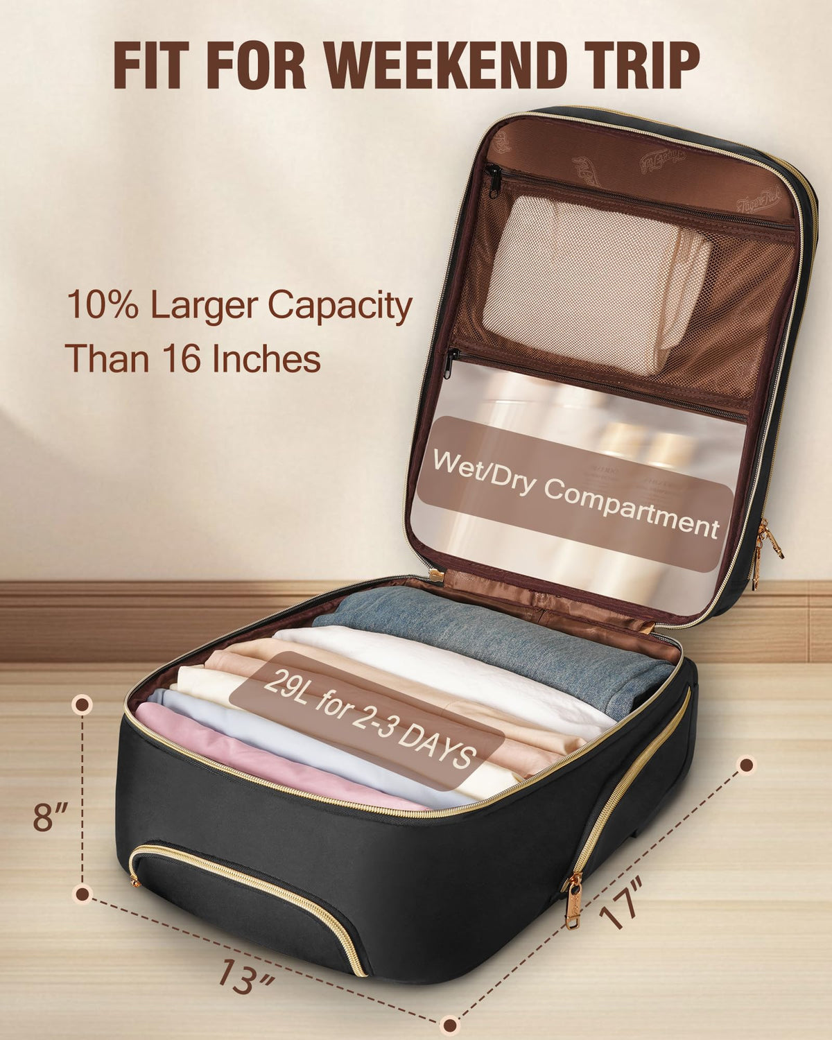 Black 2 Wheels Underseat Carry On Luggage X892