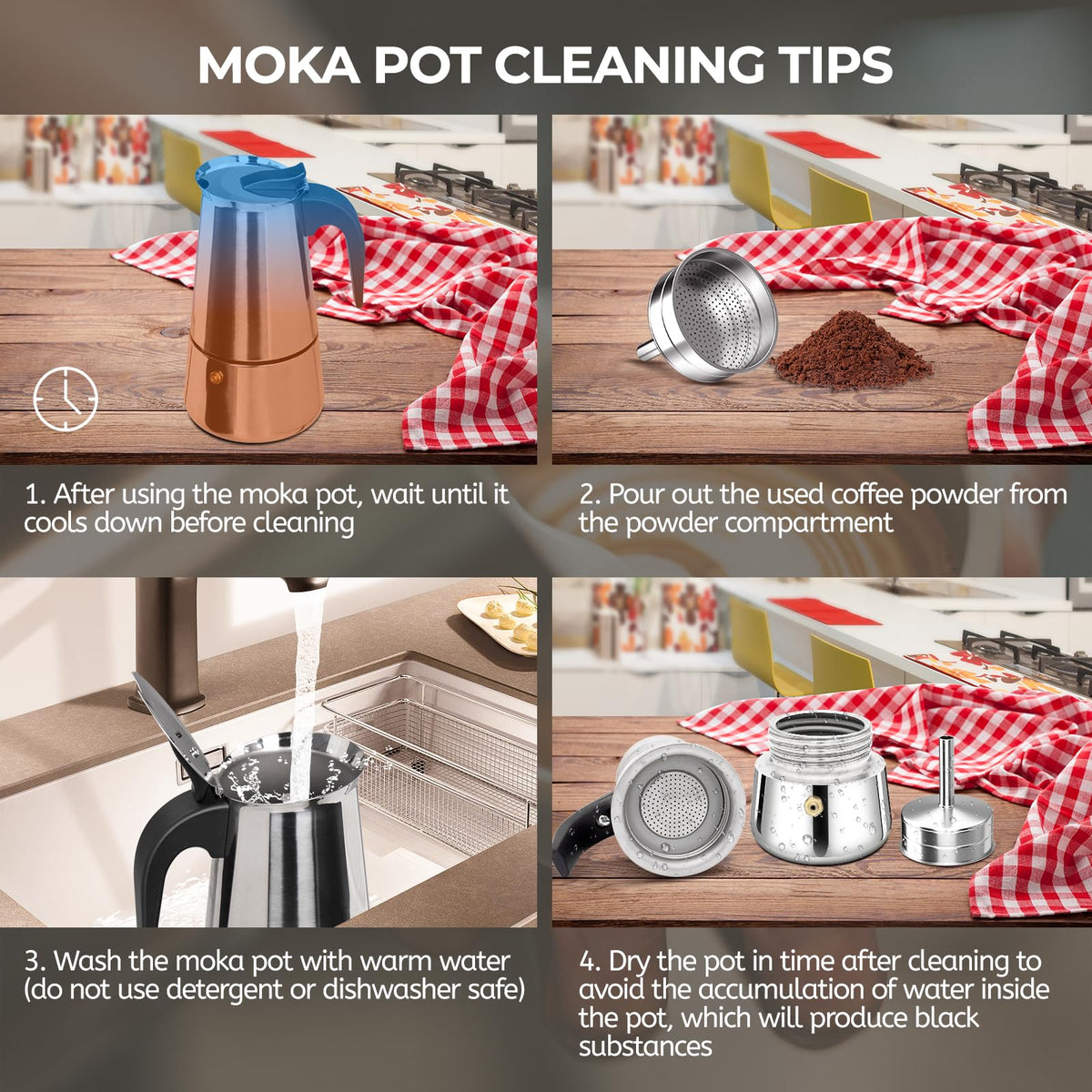 12 Cup Stainless Steel Moka Pot F8623