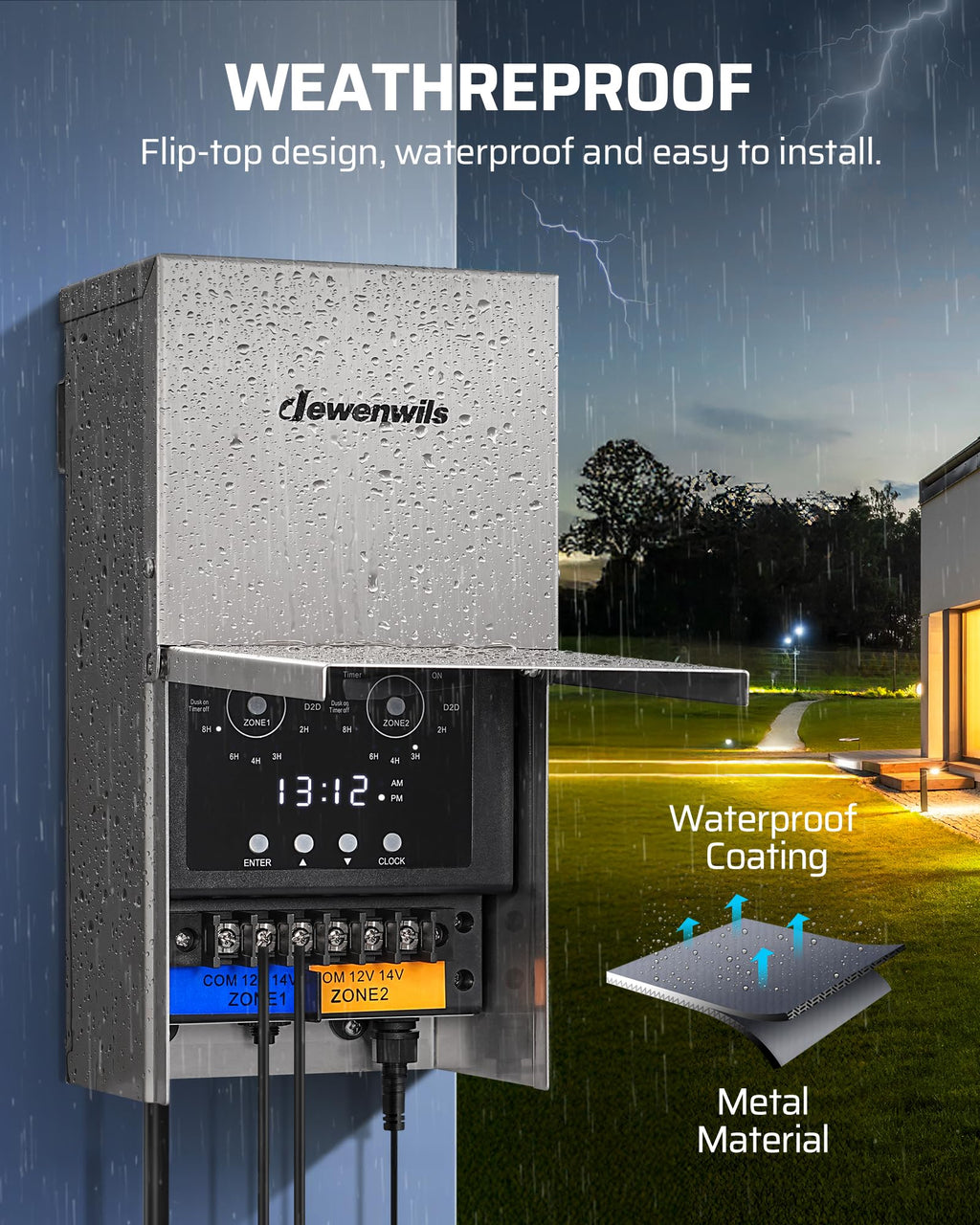 200W Low Voltage Landscape Transformer F914560