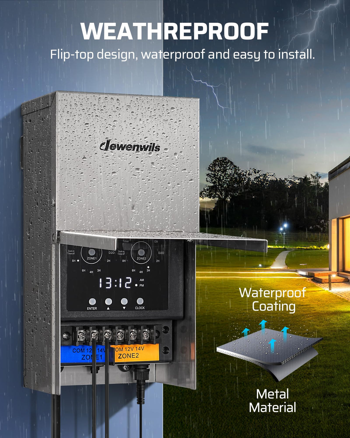 200W Low Voltage Landscape Transformer F914560