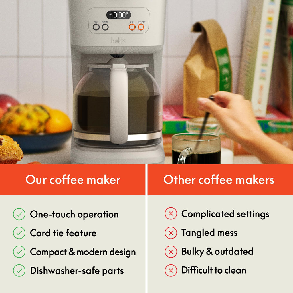 12-Cup Programmable Coffee Maker with Glass Carafe D462413