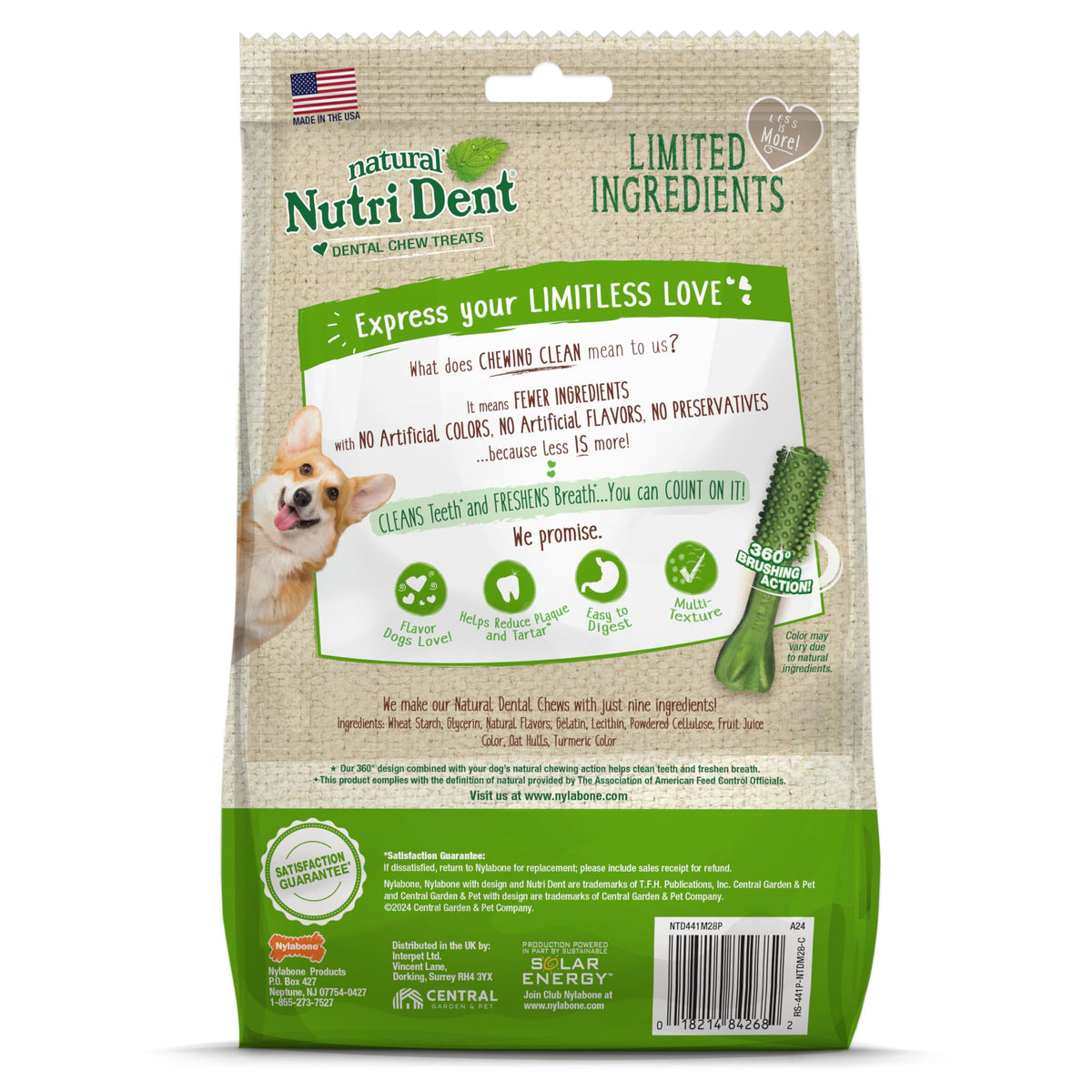 Natural Dog Dental Chews, Small 28 Count N1002