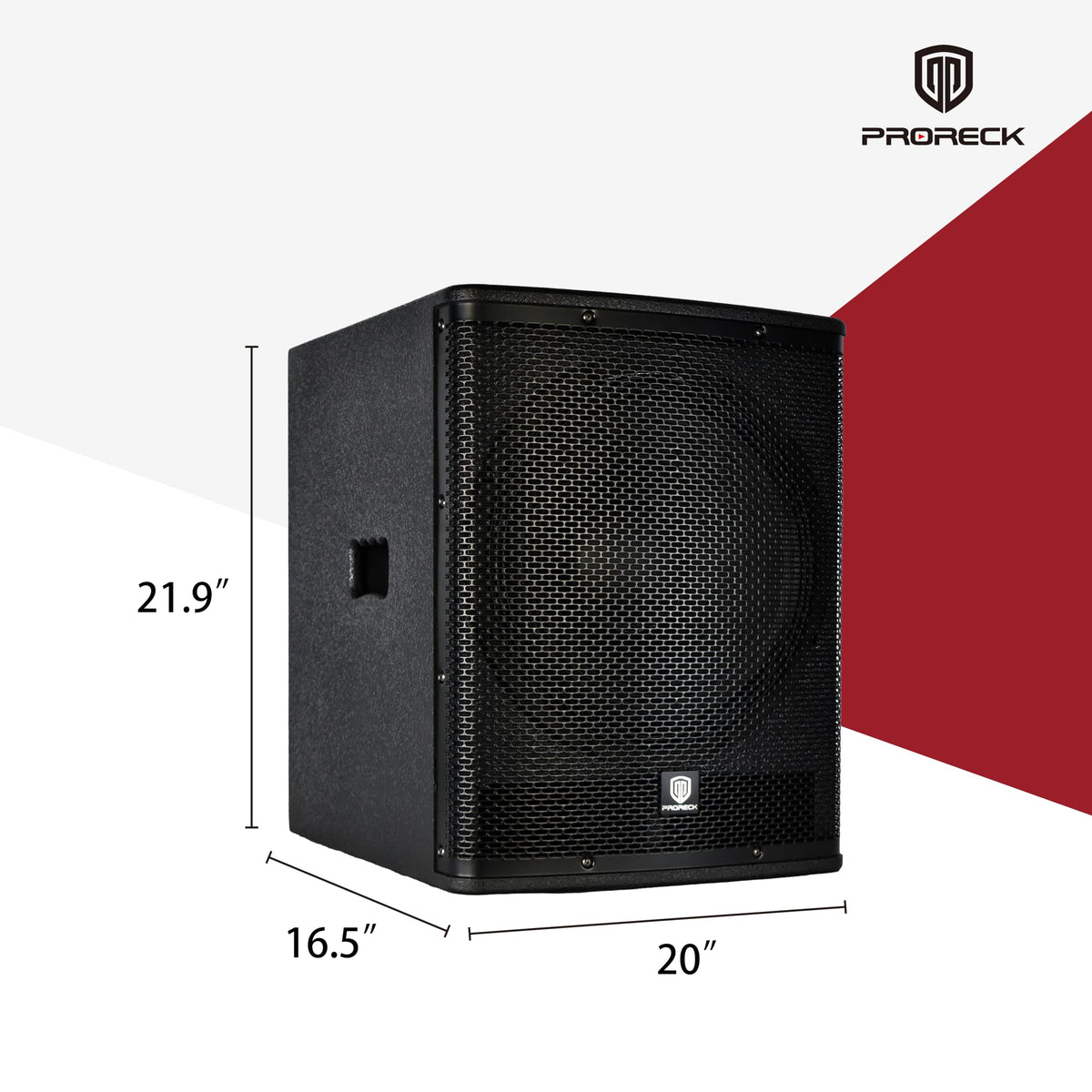 Powered 15 inch PA DJ Subwoofer with Class-D Amplifier, Black M617594