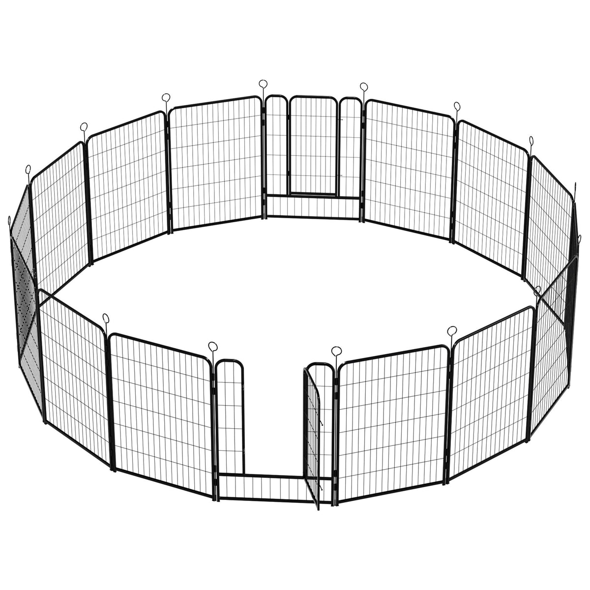 16-Panel Heavy-Duty Metal Dog Playpen F437