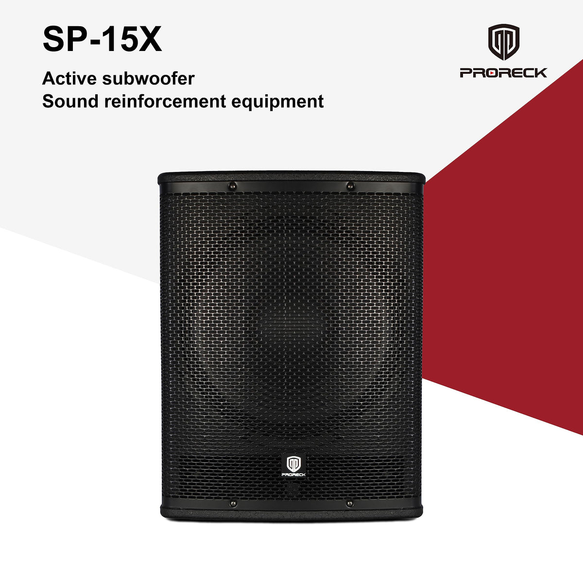 Powered 15 inch PA DJ Subwoofer with Class-D Amplifier, Black M617594