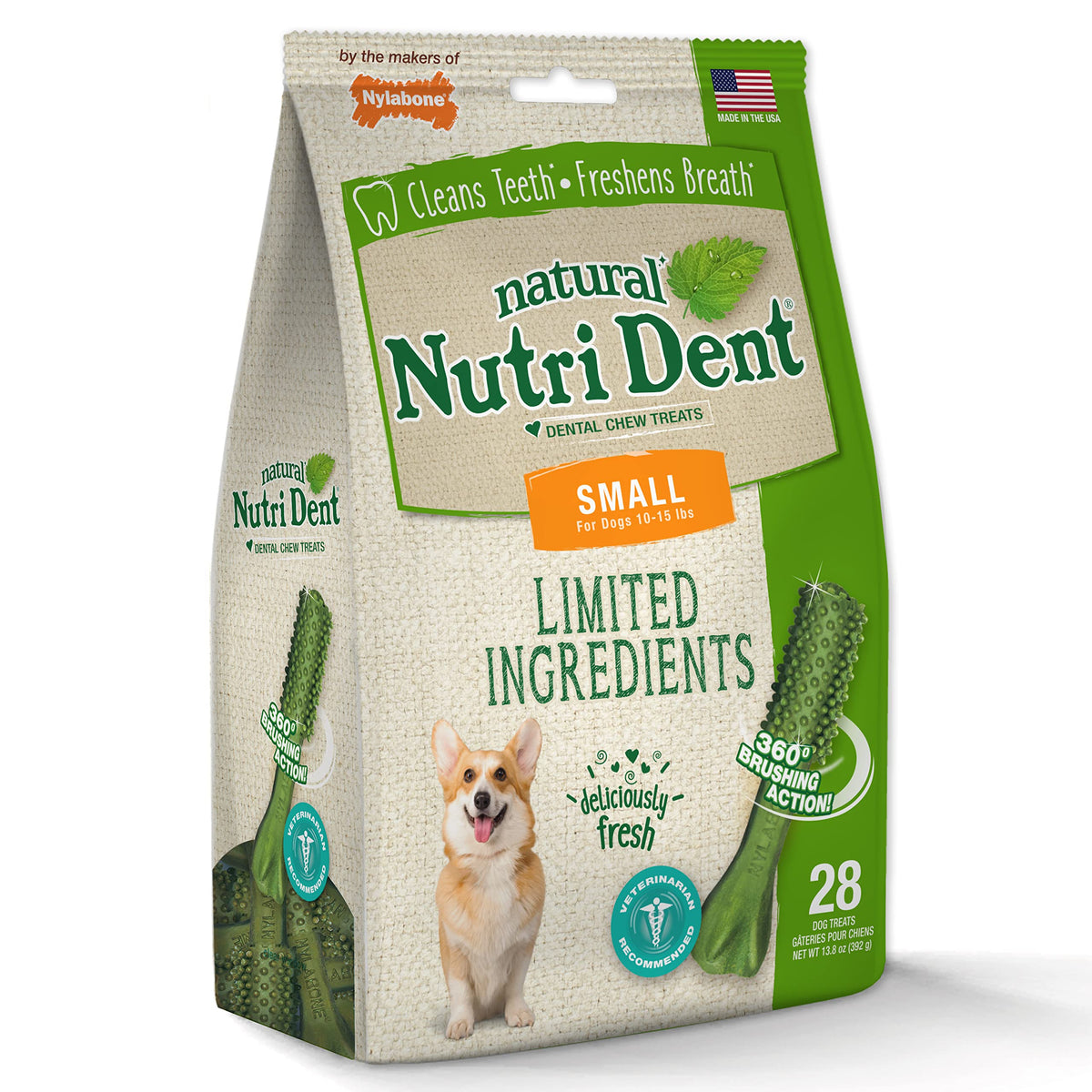 Natural Dog Dental Chews, Small 28 Count N1002