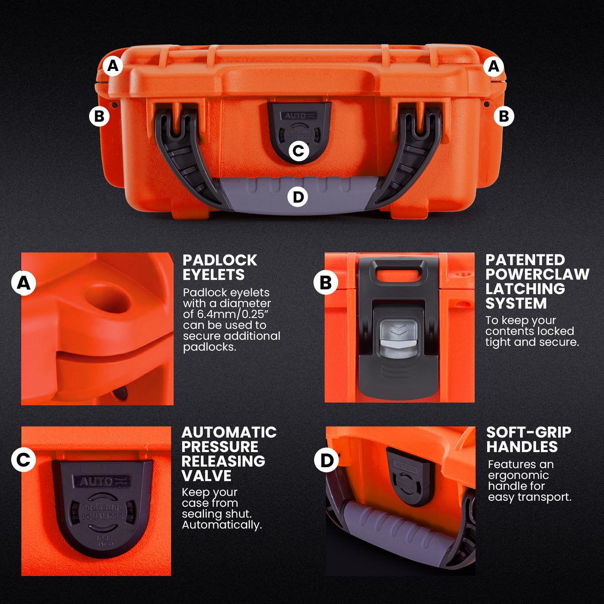 Orange Waterproof Hard Case X5546