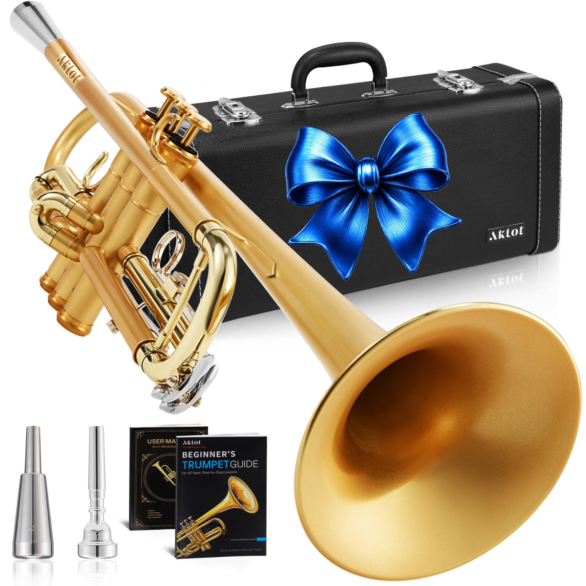 Satin Gold Bb Trumpet with Hard Case N473