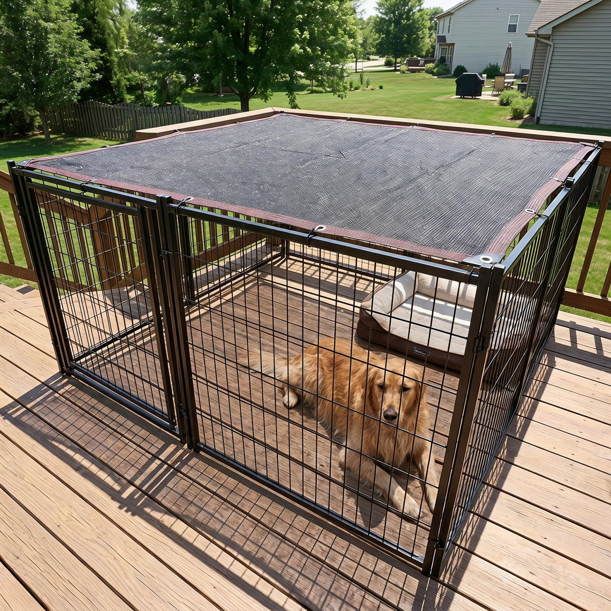 Outdoor Dog Kennel Cover 95% Shade Cloth Waterproof 10x10ft B460352